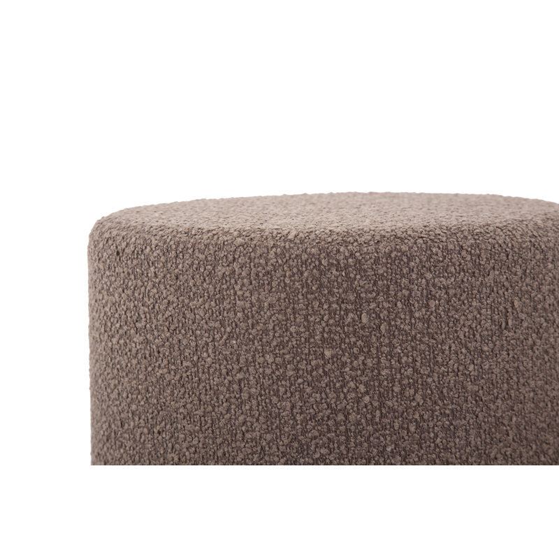 Ashlan Upholstered Pouf, Chocolate Barbet 100% Polyester