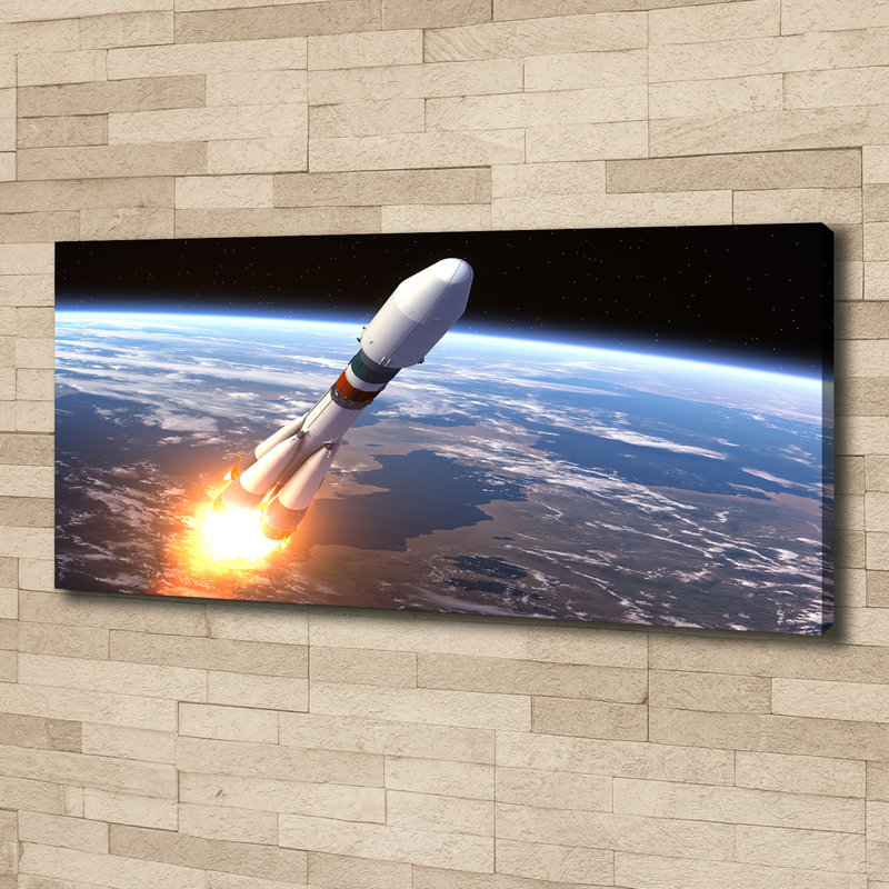 A Space Rocket - Wrapped Canvas Print
