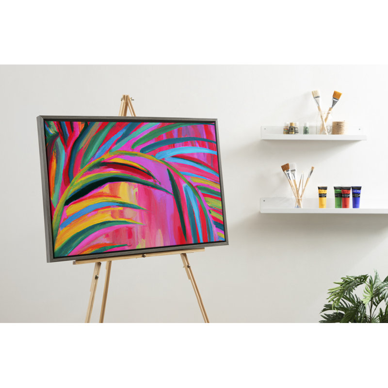 «Blank - Floater Frame», peinture sur toile, Gris, H 23 po x l 33 po