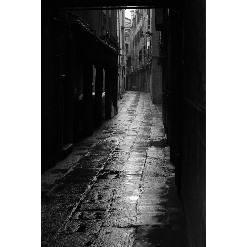 Dark Alley In Venice - Wrapped Canvas Print, 46cm H x 30cm W