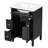 24" Smart Storage Bathroom Vanity With Ceramic Sink, Solid Wood Cabinet With Flip-Out Drawer & 2 Side Drawers (Black)-1824671062