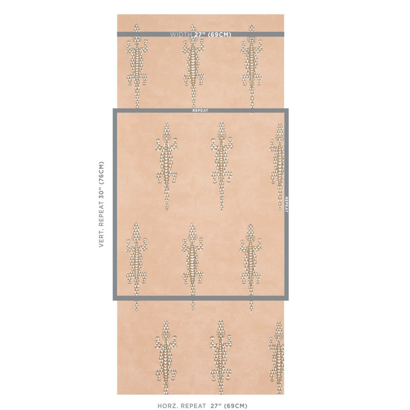 Baracoa Wallpaper, Terracotta