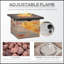 Foyer de table d'extérieur au gaz propane 32 pouces, foyer carré au gaz à auto-allumage 50 000 BTU avec pierres de lave et housse de pluie, certification CSA, brun