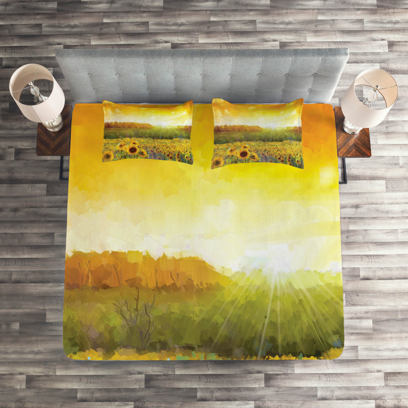 Flower Farmhouse / Country Polyester Coverlet