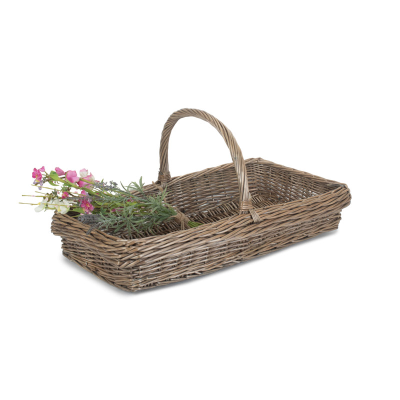 Kew Willow Garden Trug Basket, 30cm H x 66cm W x 36cm D