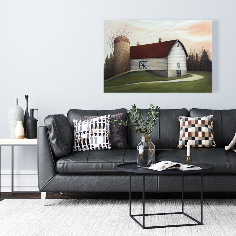 Toile de ferme blanche avec architecture de grange blanche | Décoration intérieure