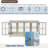 Antique Display Cabinet With 4 Glass Doors, Adjustable Shelves, Metal Handles And Led Light Strip-1019823836