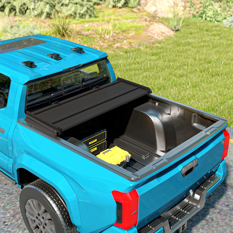 Tonneau de lit de camion pliable de 5,8 pi pour lit de 5,58 / 5,7 pi, H 2 po x l 70,5 po x P 69,3 po