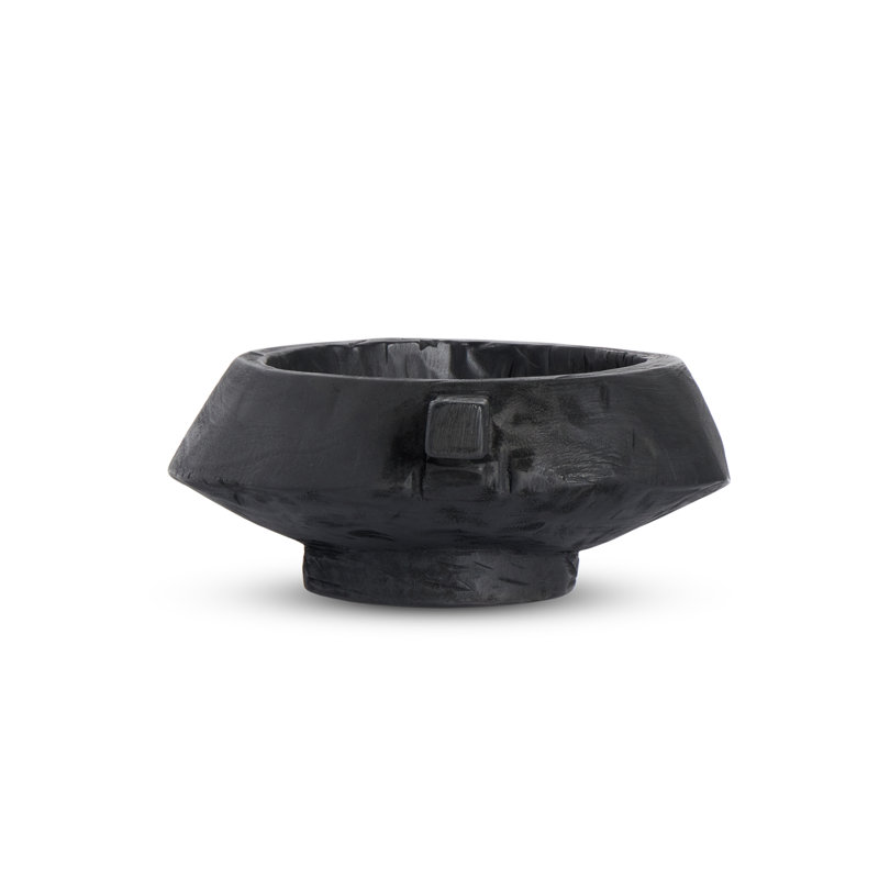Shaw Wood Decorative Bowl, Black
