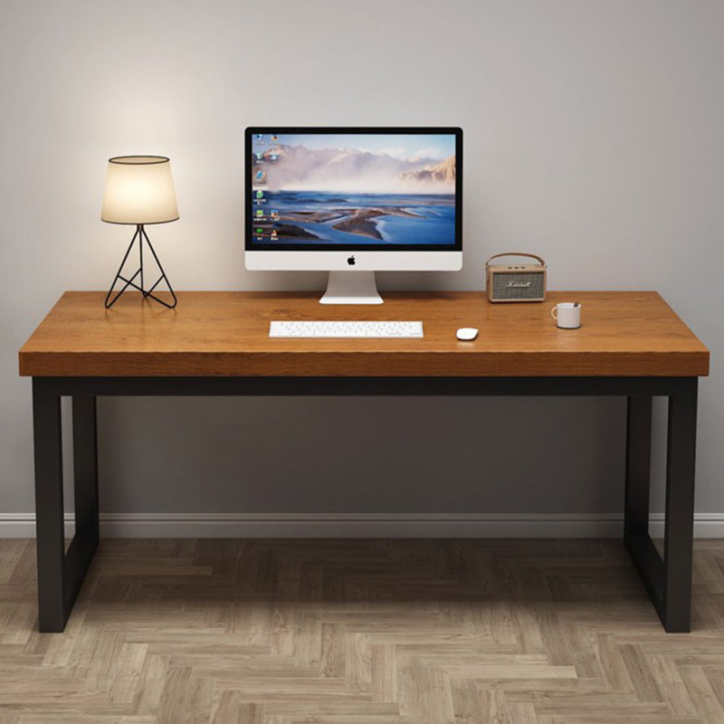 Walnut Rectangular Solid Wood Writing desk, 29.53" H x 55.12" W x 23.62" D