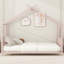 Lit plateforme simple en métal, rose-1493247285