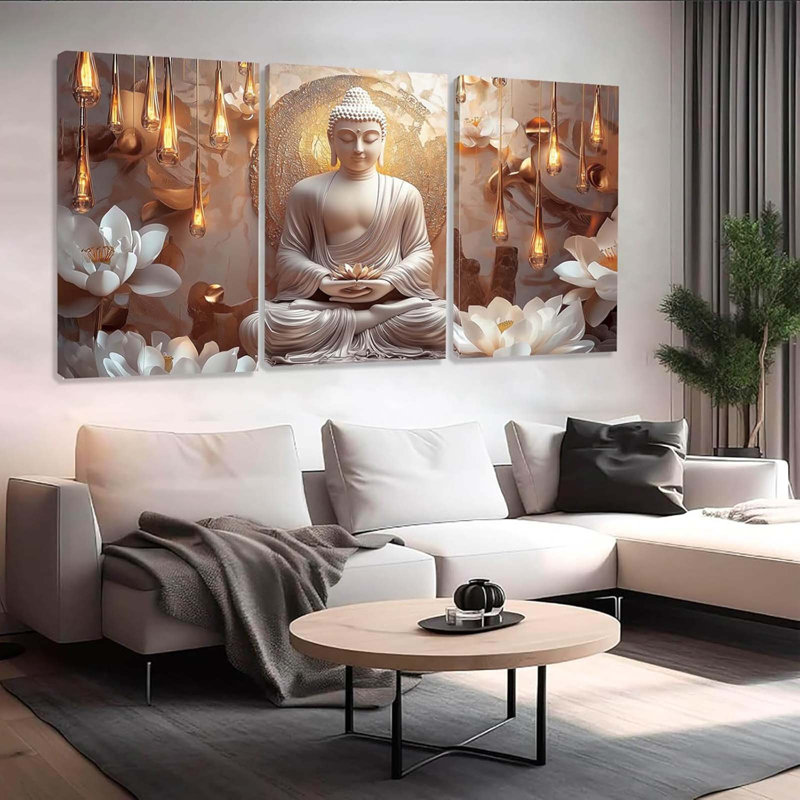 3 Piece Wrapped Canvas Print, 45 cm H x 30 cm W