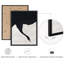 Ensemble de 2 pièces d'art mural cygne noir et blanc encadrées - Imprimés animaliers minimalistes modernes pour le bureau ou le vestibule-112375086-112375091