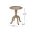Table de bout rustique à plateau octogonal rustique, table d'appoint de style campagnard avec pieds en trépied, table à piédestal à finition bois délavé, table d'appoint et table de chevet polyvalente pour le salon, la chambre à coucher, le vestibule
