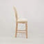 Ensemble de 2 tabourets en bois avec sièges rembourrés French Country
