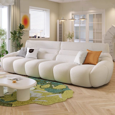 White Polyester Modular Sofa cushion couch
