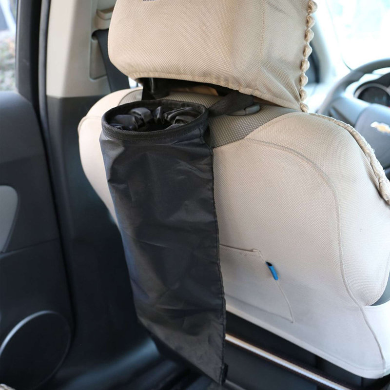 Paquet de 2 sacs de poubelle de voiture suspendus à dossier de siège de voiture pliable pour véhicule, camping extérieur et organisateurs