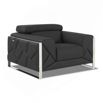 Chaise en cuir fleur