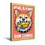 Animaux Corgi tenant un pistolet jaune sur fond éclaboussures-266010768-266010769-266010774