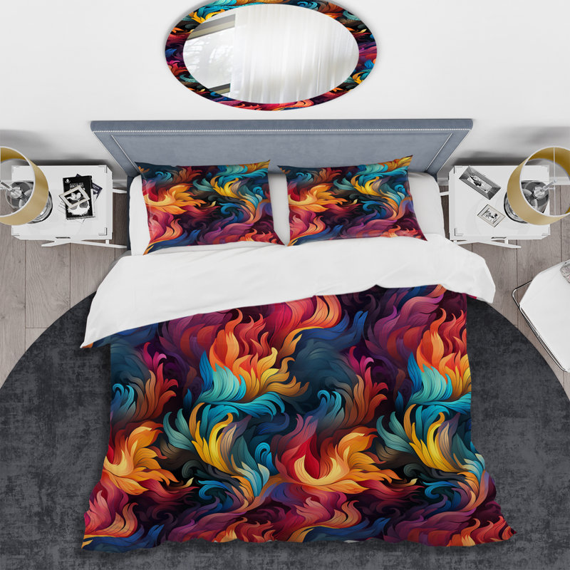 Ensemble de housse de couette Popart, Housse de couette simple + 1 taie décorative stan