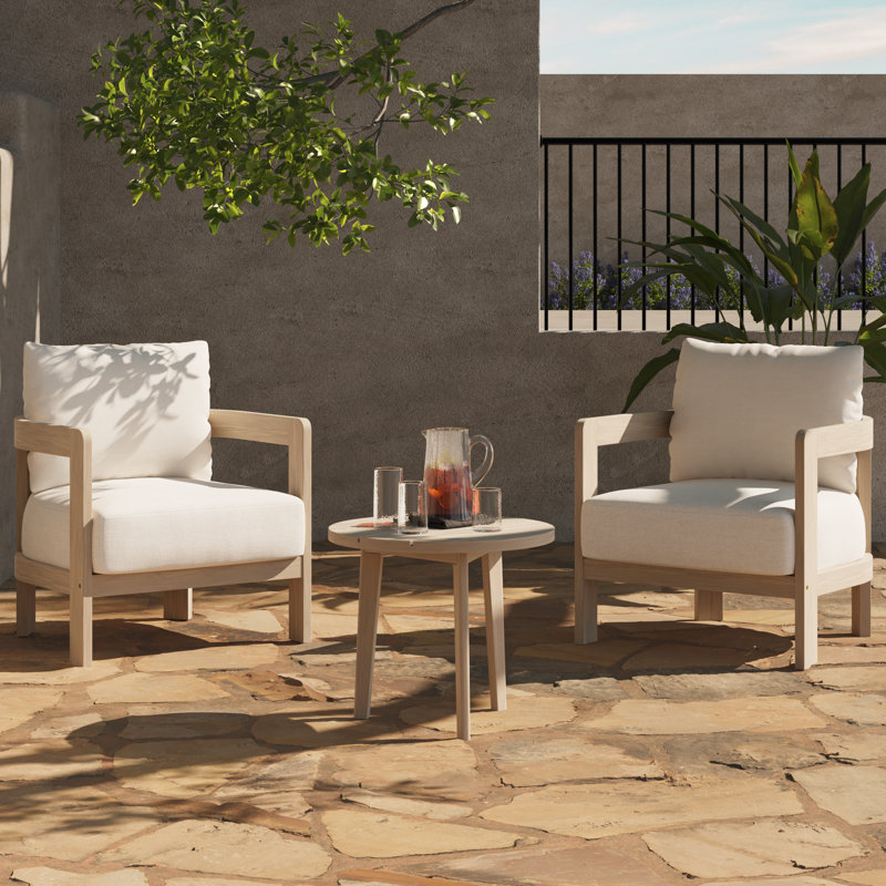 Outdoor 3 Pieces Seating Group With Cushions