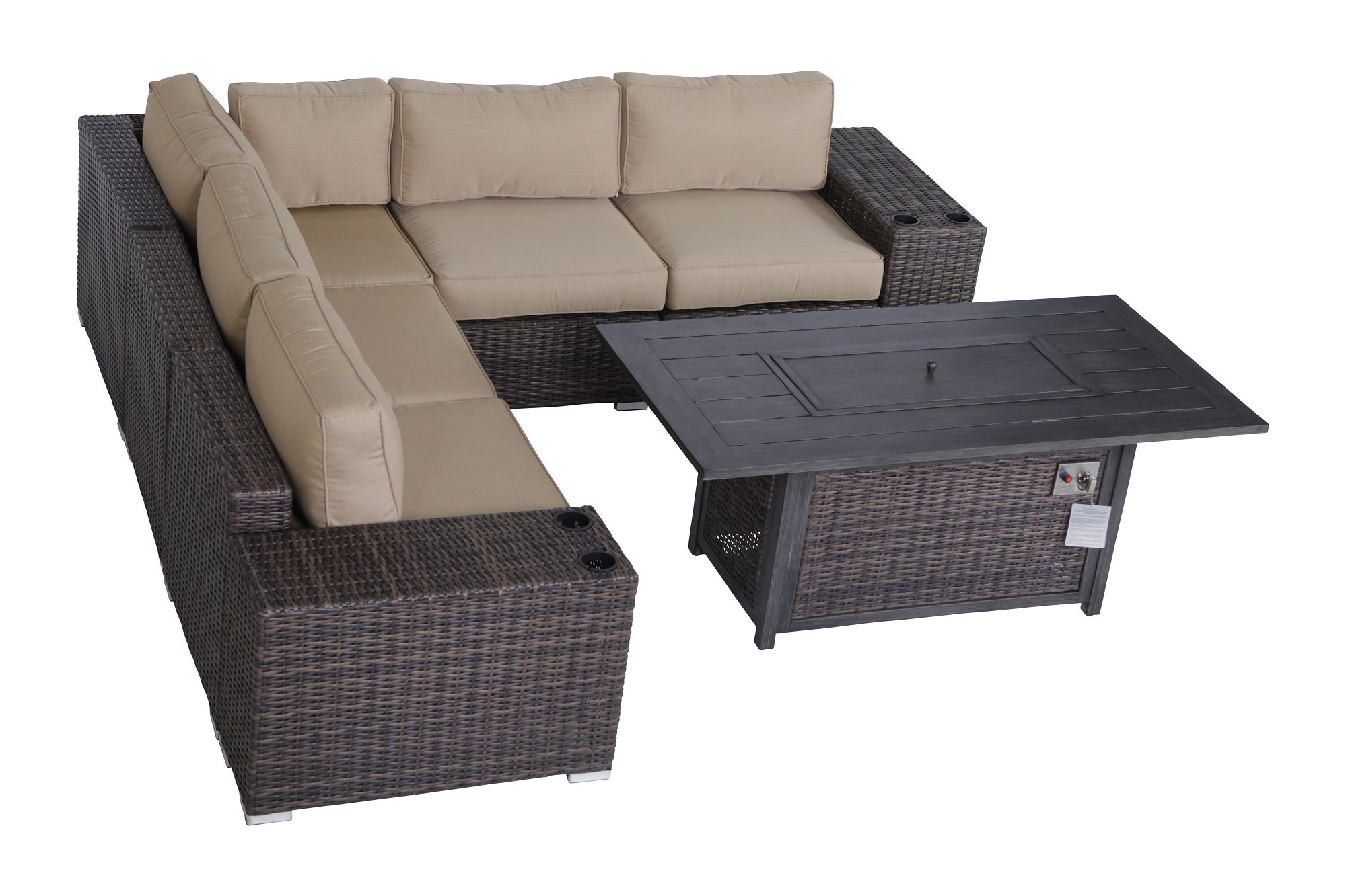 Latitude Run® Fully Assembled 8 Piece Rattan Sectional Seating Group with Cushions Wayfair Canada
