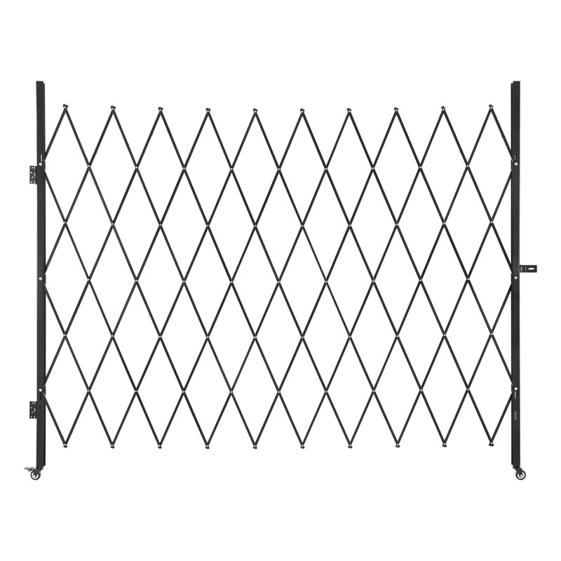 Barrière à ciseaux pliante simple verrouillable, H 7,2 pi x l 7,9 pi