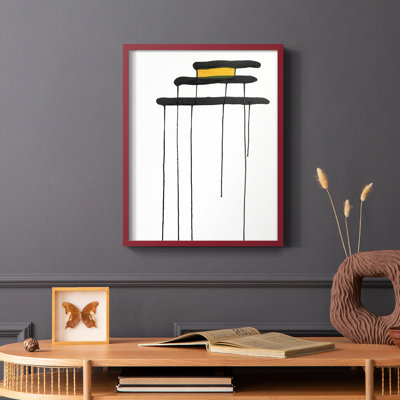 Golden Waterfall II Framed Print - Solid Wood