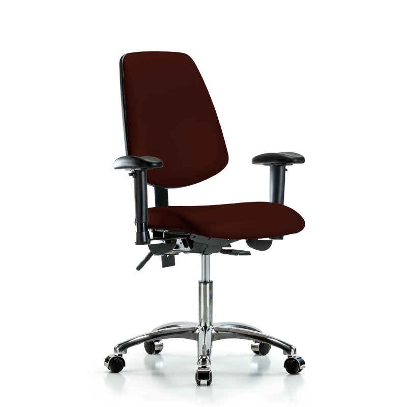 Chaise de travail, Bourgogne, Roulettes, Inclinaison comprise