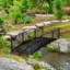 Pont de jardin en arche métallique de 7 pi avec glissières de sécurité Outsunny