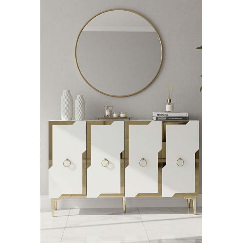 Console, White/Gold