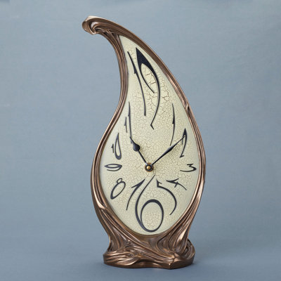3.37 inches H multicolor Art Nouveau Melting Clock - 8388 made of multicolor