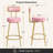 Lovette Upholstered Counter Stool with Iron Frame-851359319