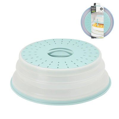 Medium Collapsible Microwave Food Cover, Blue Haze