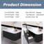 Meuble-lavabo flottant mural 36 po noir avec plateau en marbre artificiel blanc-1804651841