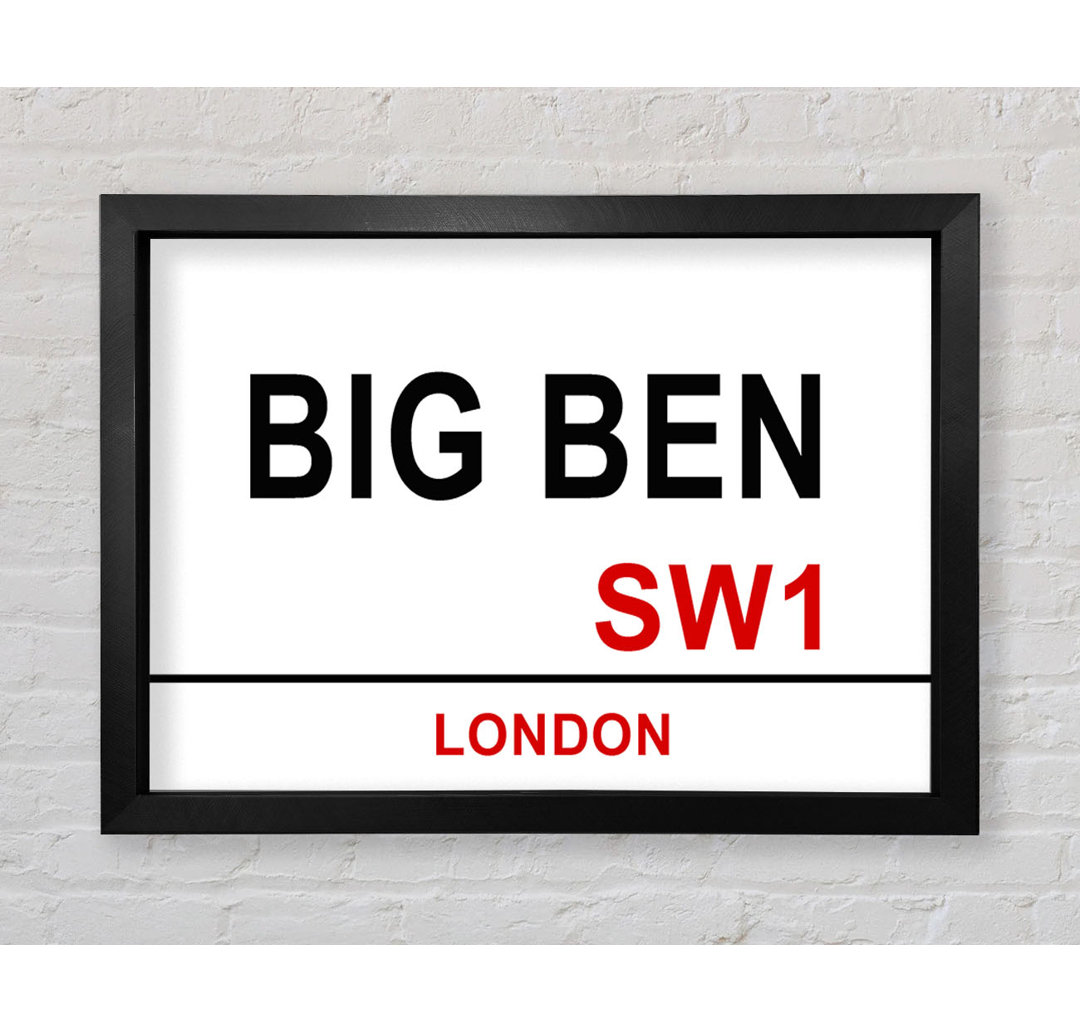 Big Ben Signs - Einzelne Bilderrahmen Typografie