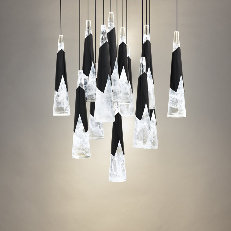 Kilt LED Pendant, 13, 16" H x 20" W x 20" D, Black