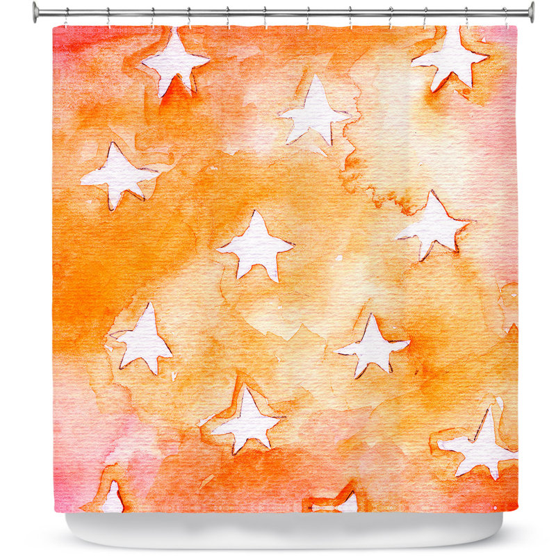 Rideau de douche simple, Orange