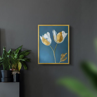 Série FLORAL CXI - reproduction encadrée de qualité supérieure - prête à être accrochée - aucun clou requis