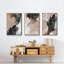 «Unbleached Neutrals IV», ensemble de 3 reproductions encadrées sur toile-91887043-91887047