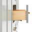 Meuble-lavabo double en bois massif gris Freitas-93644167