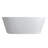 65 Inch Solid Surface Freestanding Bathtub With Matte Finish, Contemporary Design, Suitable For Small To Medium Bathrooms Soaking Bathtub, Surface, Oval Shape, White, Ideal Family Bathroom And