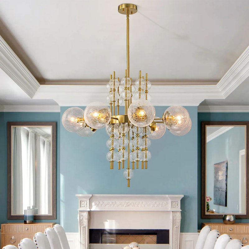 8 - Light Globe Glass Chandelier