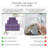 Willow 6 Pieces Towel Set – 100% Combed Cotton, Premium Quality 630 GSM, Purple, Ultra-Soft & Highly Absorbent (2 Bath, 2 Hand, 2 Wash Towels set)-50988548-50988670