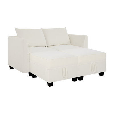 Causeuse modulaire avec canapé-lit double Baharé