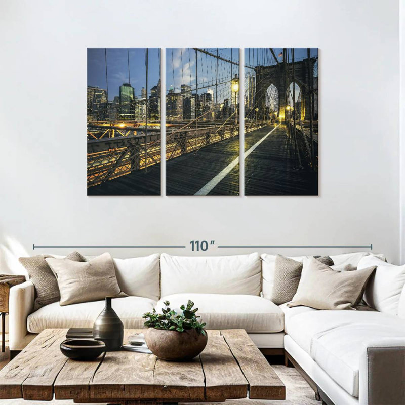 Brooklyn Bridge Lighting, 48" H x 74" W