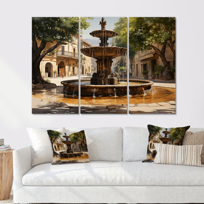 Fontaine, riviera française I - France, ensemble de reproductions d'art mural