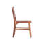 2 chaises de salle à manger rustiques brunes, revêtement en cuir tissé, bois franc de 2 sièges, bois franc, ton