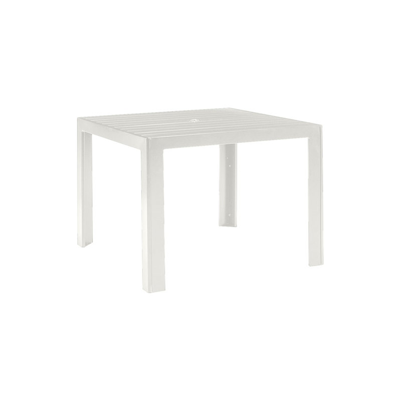 Jinah Outdoor Square Dining Table, Shell, 36" W x 36" L x 29.25" H