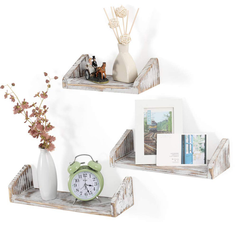 Altheimer 3 Piece Floating Shelf, Rustic Brown